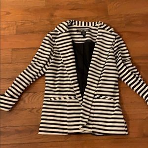 Black and white stripe blazer